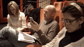 Sarah Cooper, Patrick Collerton, Gina Fucci hard at work on the DepicT! jury