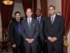 The three film-makers with Prince Edward