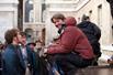 Tom Hooper on set of Les Miserables