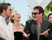 (L-R) Actor Brad Pitt, actress Diane Kruger, director Quentin Tarantino at the photo call of "Inglorious Basterds" at the 62nd Cannes Film Festival in Cannes