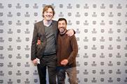 Festival director Rutger Wolfson with Davide Manuli, director of The Legend of Kaspar Hauser