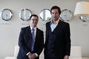 Chris Kenneally and Keanu Reeves in Berlin