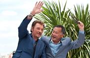 (L-R) Actor Johnny Hallyday and director Johnnie To at the photo call of "Vengeance" at the 62nd Cannes Film Festival in Cannes