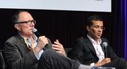 Michael Tolkin and Chetan Bhagat on the panel