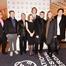 Opening of the International Film Festival Rotterdam 2012. From left; Takashi Miike, Michel Gondry, Wang Xiaoshuai, Sophie Quinton, festival director Rutger Wolfson, 38 Witnesses director Lucas Belvaux and starNicole Garcia, Patrick Sobelman.