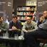 Septien director Michael Tully (far left) and Joe Swanberg (with microphone) talk about low budget filmmaking.