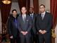 The three film-makers with Prince Edward