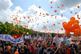 Protesters demonstrate against Dutch budget cuts in late 2010.