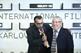 The Restoration team celebrates with the Crystal Globe