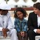 Beasts of The Southern Wild's Quenzhane Wallis, Dwight Henry, Benh Zeitlin at Majestic Beach