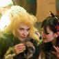 Fashion designer Pam Hogg (left)